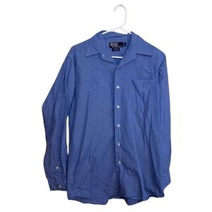 Polo Ralph Lauren Shirt  Blue Small Plaid Merrin Button Up Long Sleeve Mens
